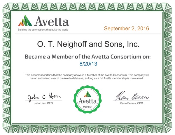 OTN continues certification with AVETTA, formerly PICS Auditing