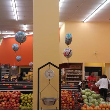 Colorblock Painting Grocery Store