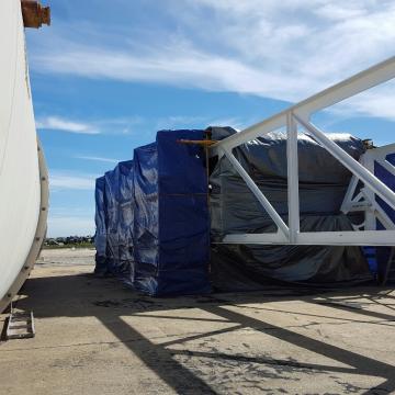 On-Site Containment Staged for Blasting & Coatings Project