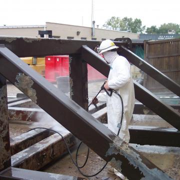 Pressure Washing Structural Steel