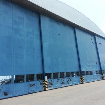 Heavily Corroded Hangar Doors before Coating